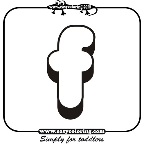 Small letter F - Easy coloring alphabet Small letter F - Easy coloring alphabet