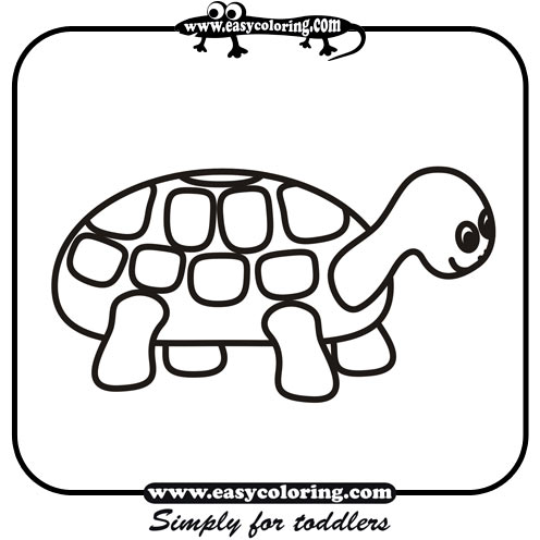 Turtle - Easy coloring animals Turtle - Easy coloring animals