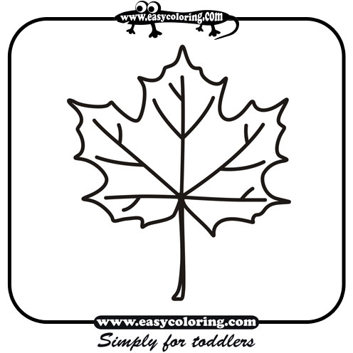 Leaf One - Easy coloring leafs Leaf One - Easy coloring leafs