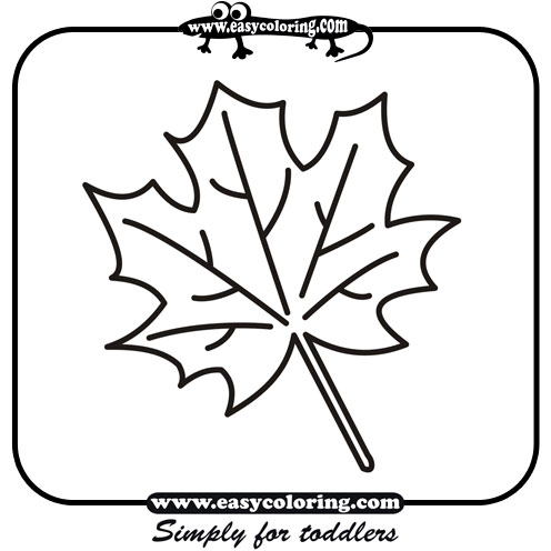 Leaf Six - Easy coloring leafs Leaf Six - Easy coloring leafs
