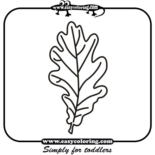 Leaf Three - Easy coloring leafs Leaf Three - Easy coloring leafs