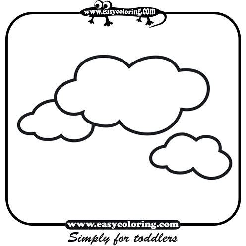 Clouds - Easy coloring shapes Clouds - Easy coloring shapes