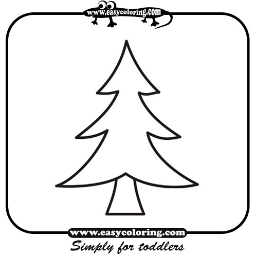 Tree Five - Easy coloring trees Tree Five - Easy coloring trees